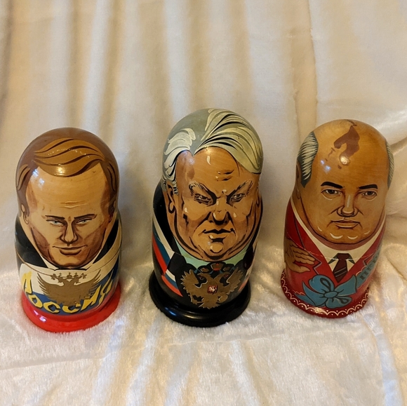 💥 SOLD 💥 Russian Political Leaders Nesting Dolls - Picture 11 of 15